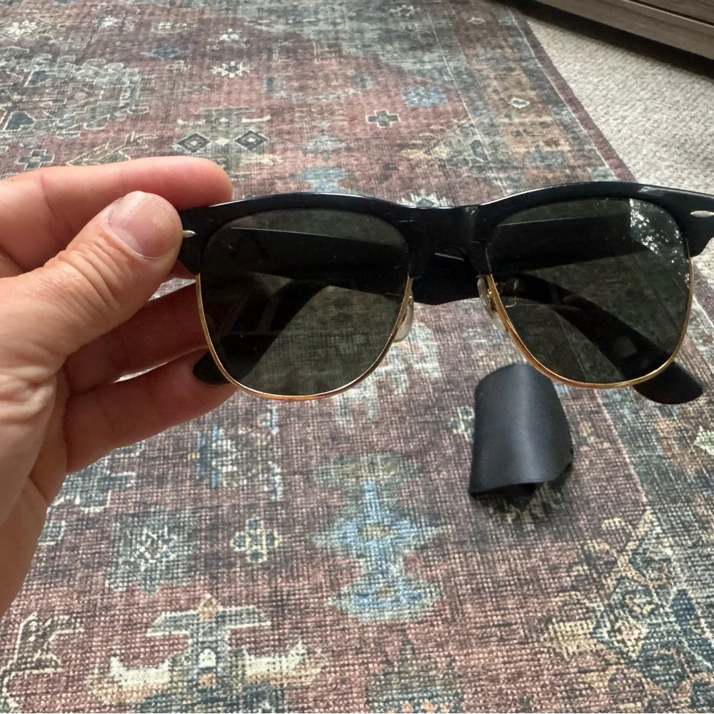 Vintage Black Ray Ban Clubmaster Sunglasses